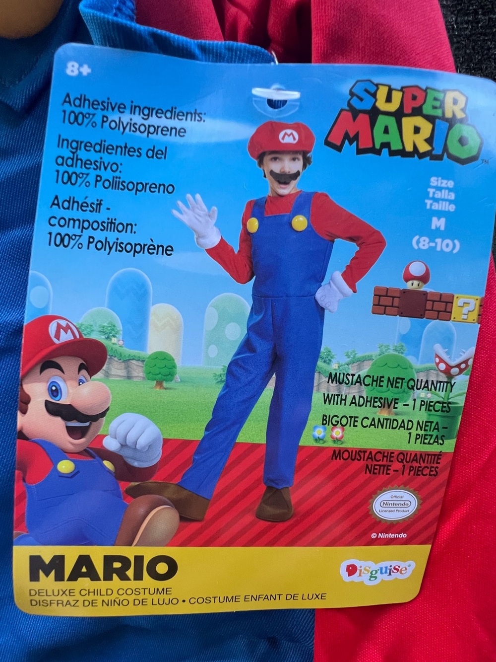 Disguise Super Mario Kids Costume - Red, Blue